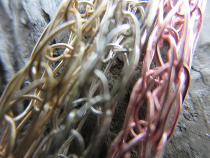 Multistrand Viking Knit Kette in Rosé-Gold, Gold Und Silber Multistrand Viking Knit Kette in Rosé-Gold, Gold Und Silber von TheVikingsWife
