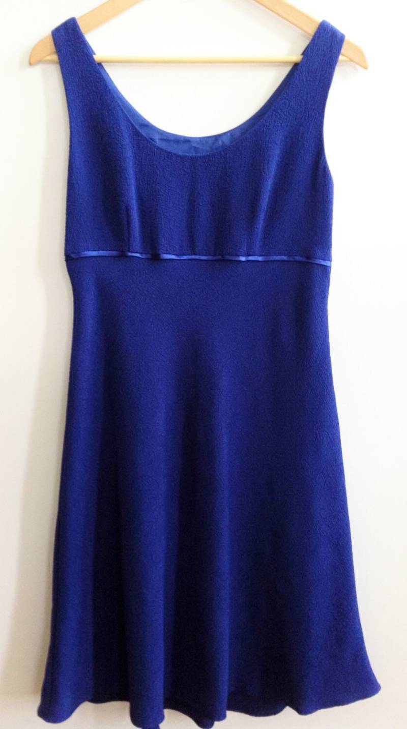 Vintate Der 1960Er Jahre Blau Ärmel Kleid von TheVintageAlchemy