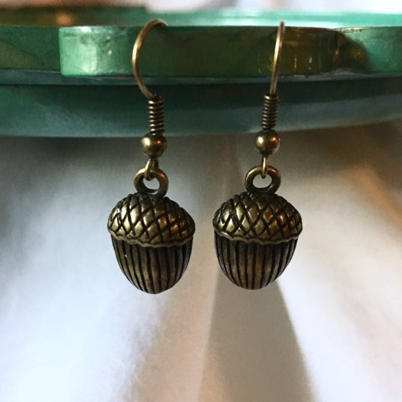 Bronze Eichel Ohrringe Herbst Vibes von TheVintageCurve