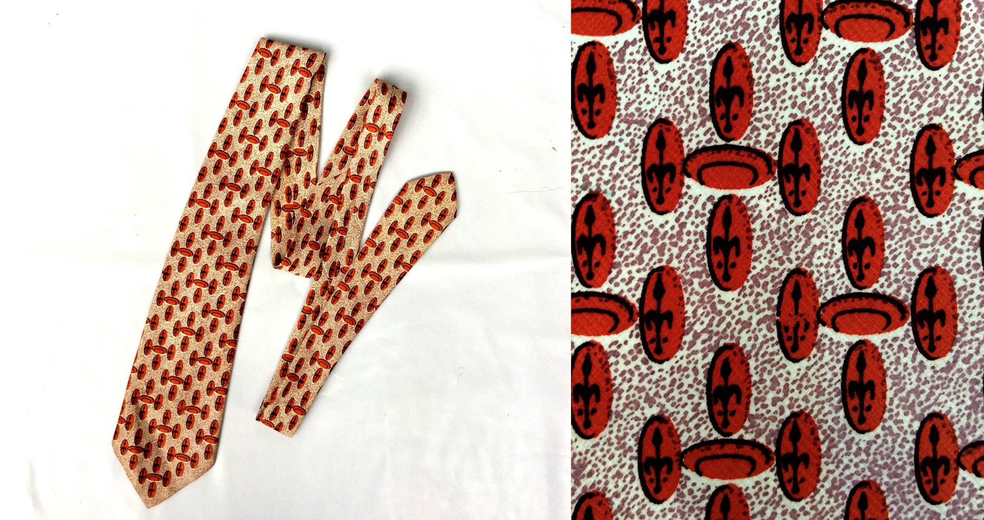 Vintage 1960Er Jahre Krawatte Seide Fühlen Duratwill Beige Und Orange 60Er Ovale Crease Resistent Cravat Väter Tags Geschenk von TheVintageDomain