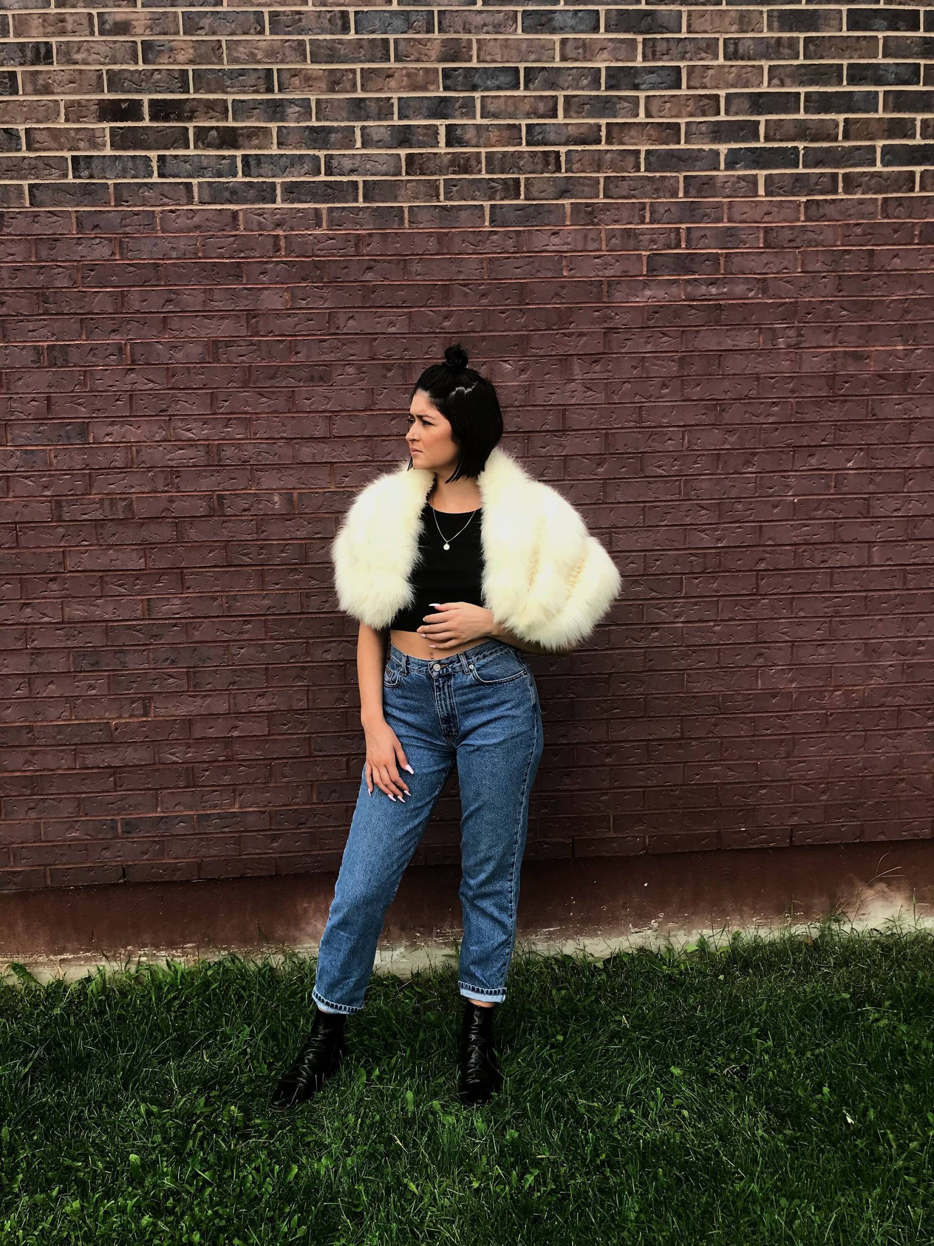 Vintage Weiß Fuchs Hochzeit Stola Winter Echte Pelz Cape Wrap Capelet Luxus Braut Vertuschen Jacke von TheVintageDomain