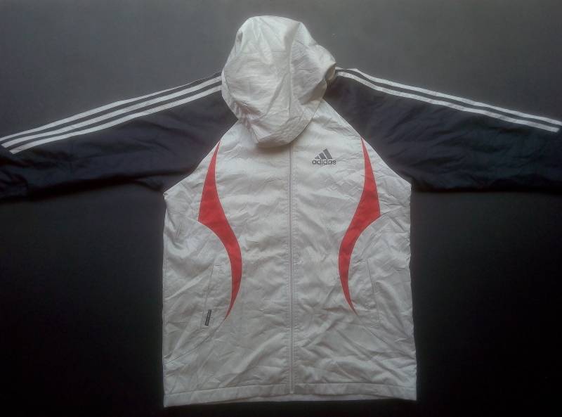 Adidas Windbreaker Seltene Jacke Big Logo Zauber, Reißverschluss Bis Hip Hop Swag Straße Tragen Sportswear von TheVintageGarment