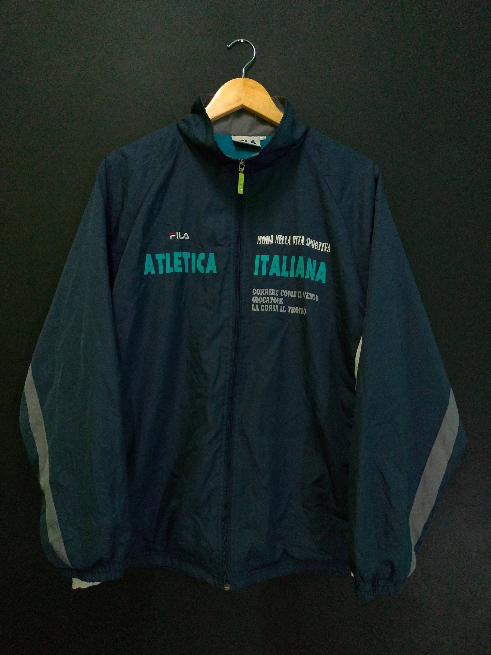 Fila Sport Vintage Selten 90Er Große Logo Stickjacke von TheVintageGarment