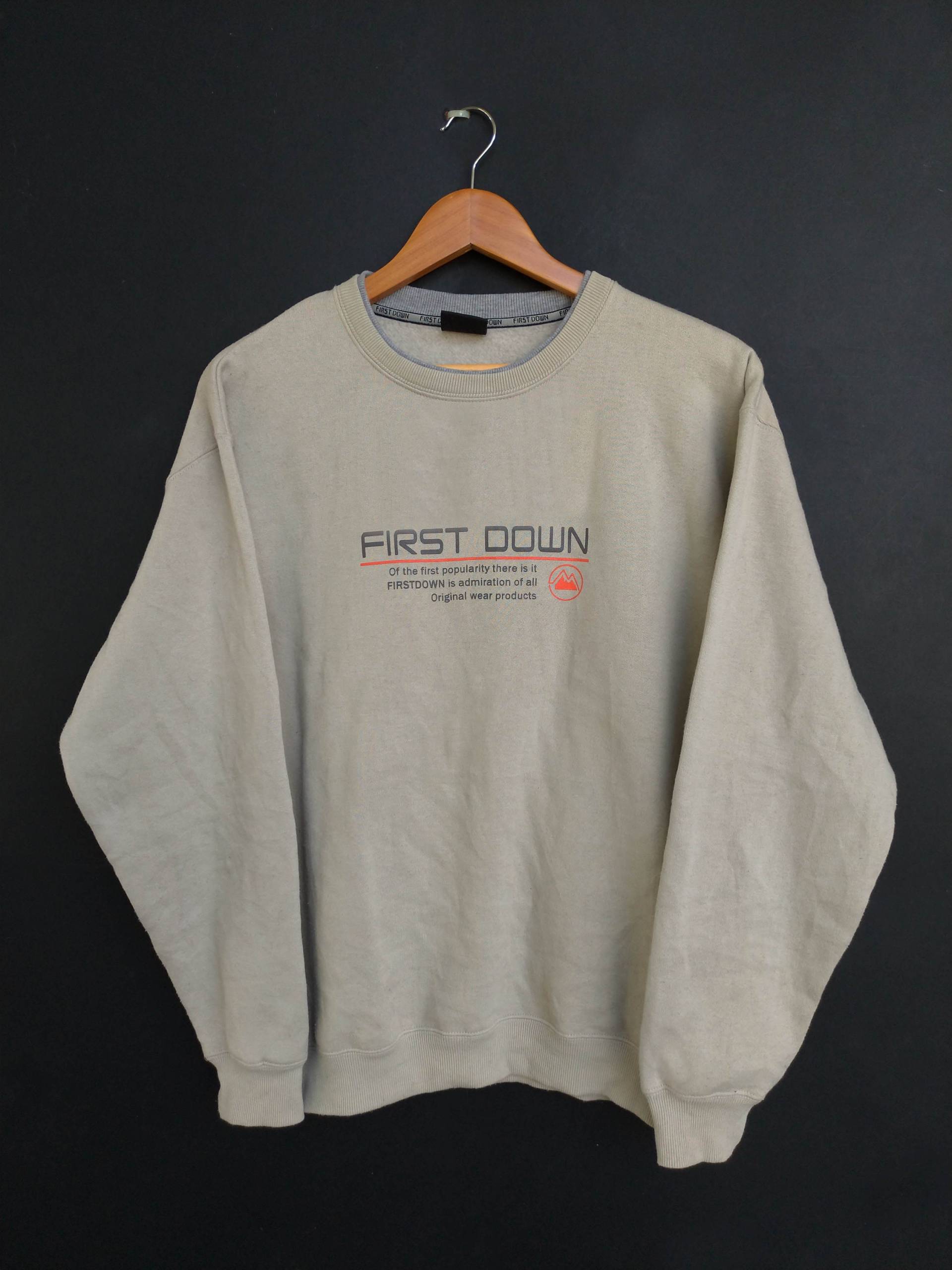 First Down Sweatshirt Rundhalsausschnitt Großen Zauber, Größe L von TheVintageGarment