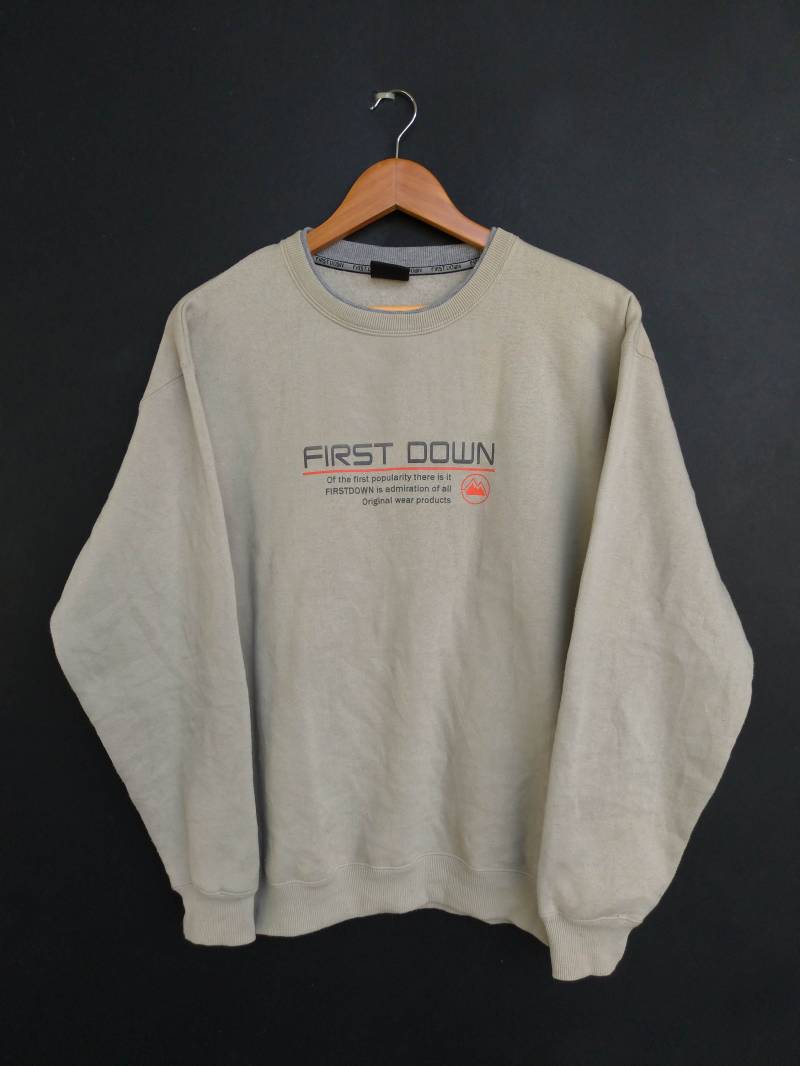 First Down Sweatshirt Rundhalsausschnitt Großen Zauber, Größe L von TheVintageGarment