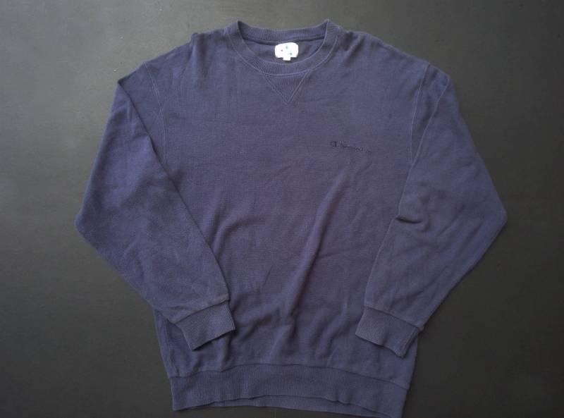 Großer L Aufgestickt Verkauf 25 % Champion Pulli Blau Crew Sweatshirt Logo "Champion" 80 S 90 Vtg von TheVintageGarment