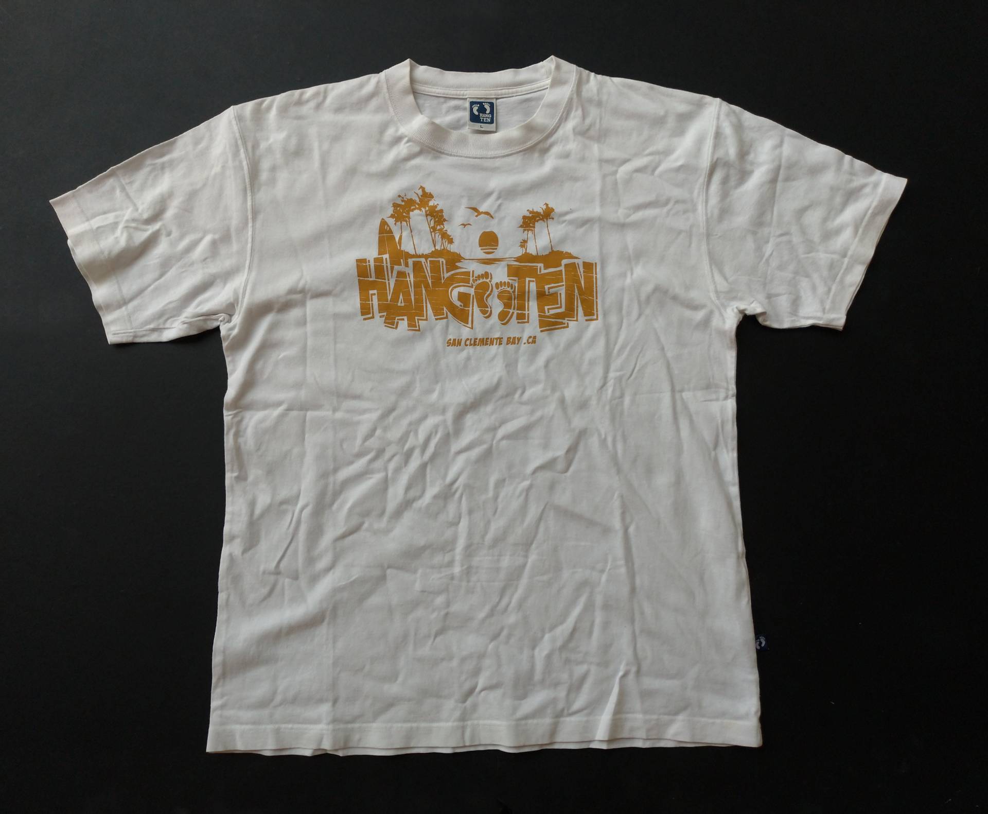 Vintage Hang Ten T-Shirt 80Er 90 0S 90. Striped Big Logo Surfing Hawaii Beach Life Usa Kurzerhülse von TheVintageGarment