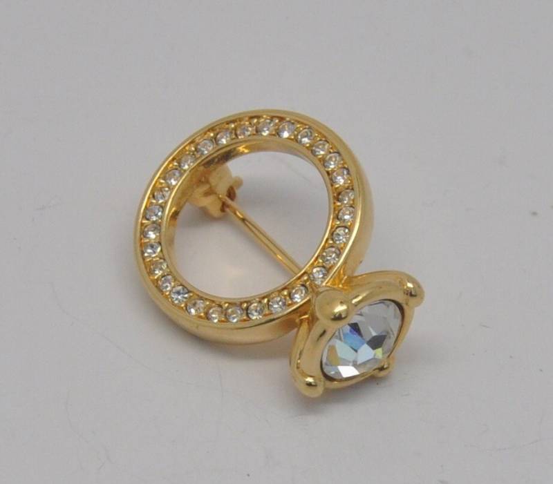 Swarovski | Schwan Signiert Verlobungsring Brosche von TheVintagePinShop