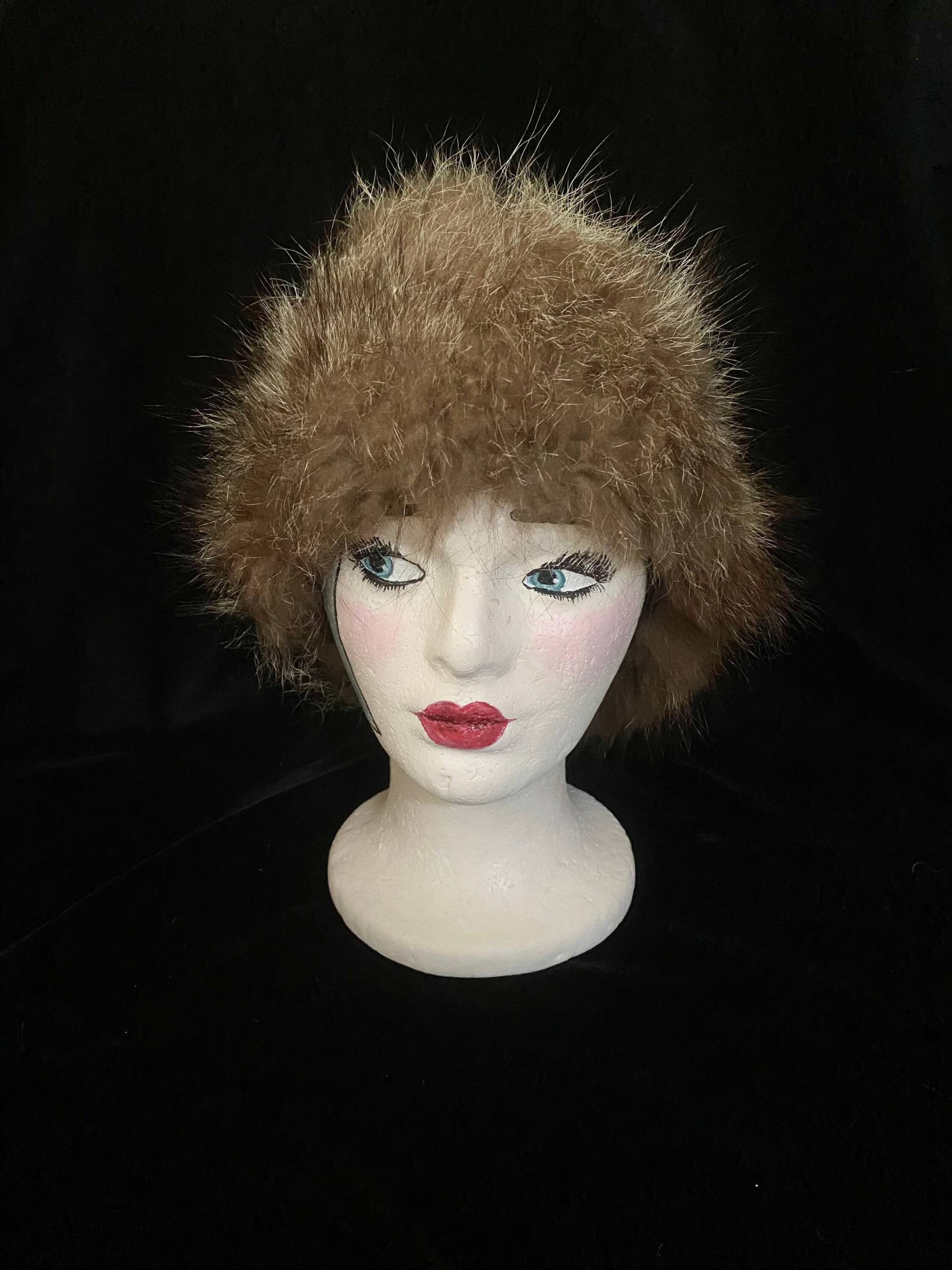 Vintage 1950Er Waschbär Fell Wintermütze von TheVintageVenusShop