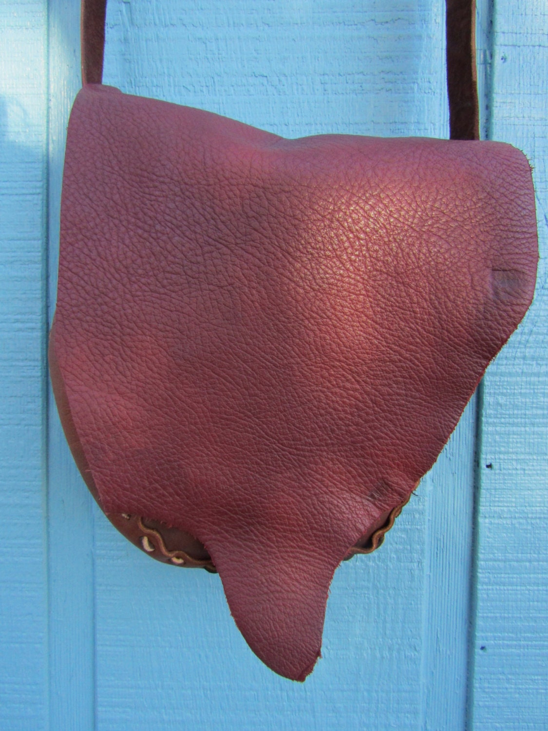Artisan ~ Leder Cross Body Geldbörse Umhängetasche Grosse Handgemacht Einzigartig Unisex Superschön von TheVintagemints