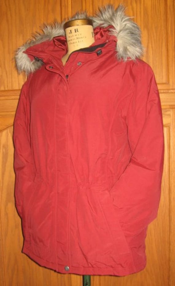 Eddie Bauer ~ Anorak-stil Gänsedaunen Vintage Classic Rot Größe Large Frauen Usa von TheVintagemints
