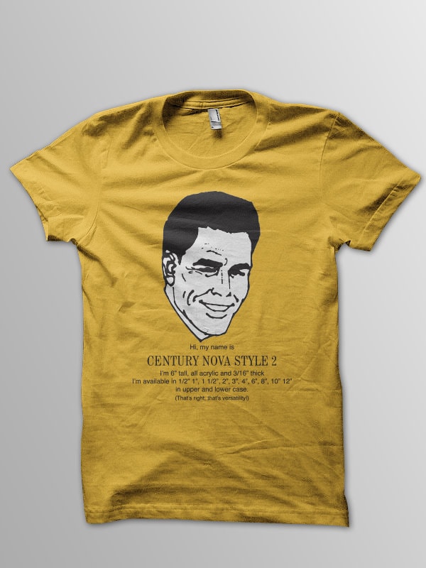 Typester-Jahrhundert-Nova-T-Shirt Typester-Jahrhundert-Nova-T-Shirt von TheVisualStrategist