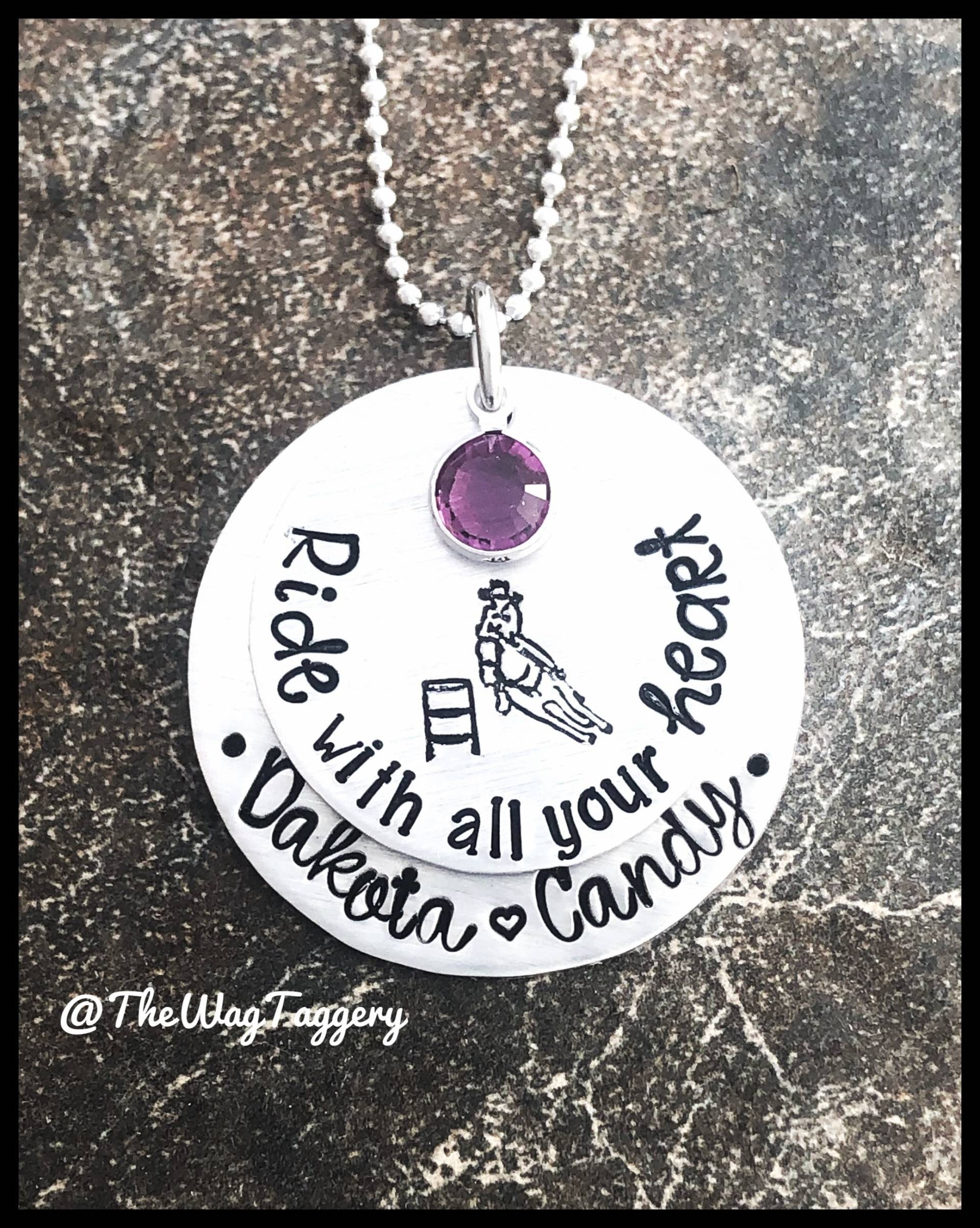 Barrel Racing Halskette Aluminium Cowgirl Rodeo Geschenk Barrel Racing Halskette Aluminium Cowgirl Rodeo Geschenk von TheWagTaggery