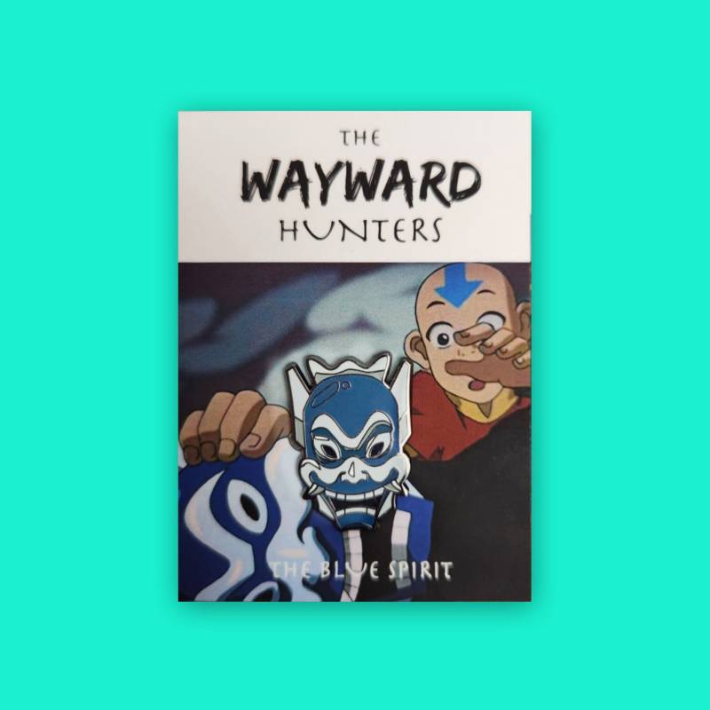 Die Blaue Geist-Maske | Atla Style Pin Anstecknadel - Neu Hard Emaille von TheWaywardHunters