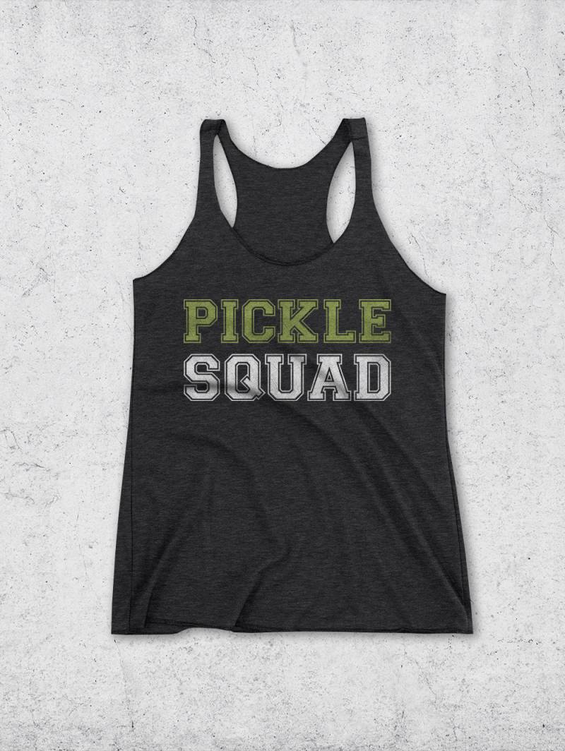 Gurke-Kader-Tank-Tops Für Frauen - Geschenke Pickle Süchtige Racerback Tank Top Schwarz-Tank-Top Feinschmecker Lustige von TheWhiskeyPickle
