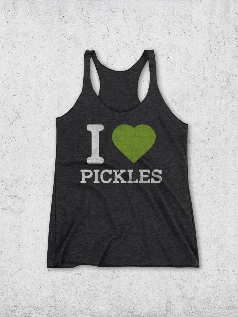 Ich Liebe Pickles Damen Tank Top - Geschenke Für Pickle Süchtige Schwarze Racerback Feinschmecker Zitate Lustige Tanks von TheWhiskeyPickle