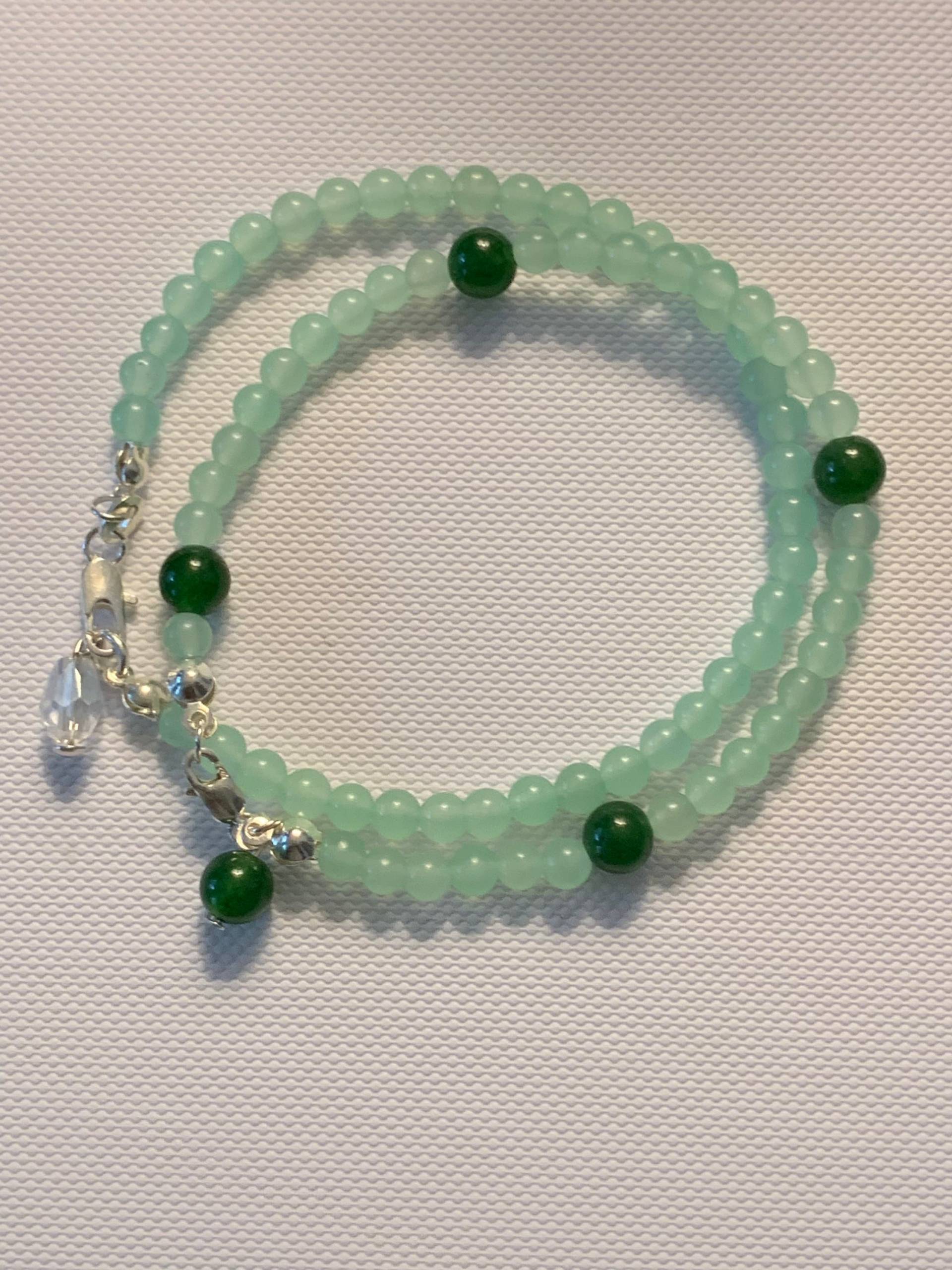 Grüne Jade Silber Pastell Handgemachte Armbänder, Geschenk Zum Geburtstag, Hochzeit Brautjungfern, Jahrestag Geschenk, Prüfung Urlaub Schmuck von TheWhiteTrading