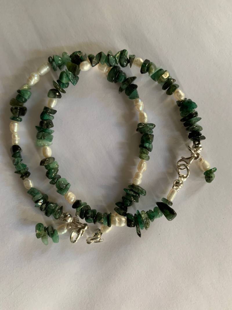 Smaragdgrüne Perle Silber Custom Handmade Armbänder, Geschenk Zum Geburtstag, Mutter Geschenk Hochzeit Brautjungfern Geschenk, Jahrestag von TheWhiteTrading