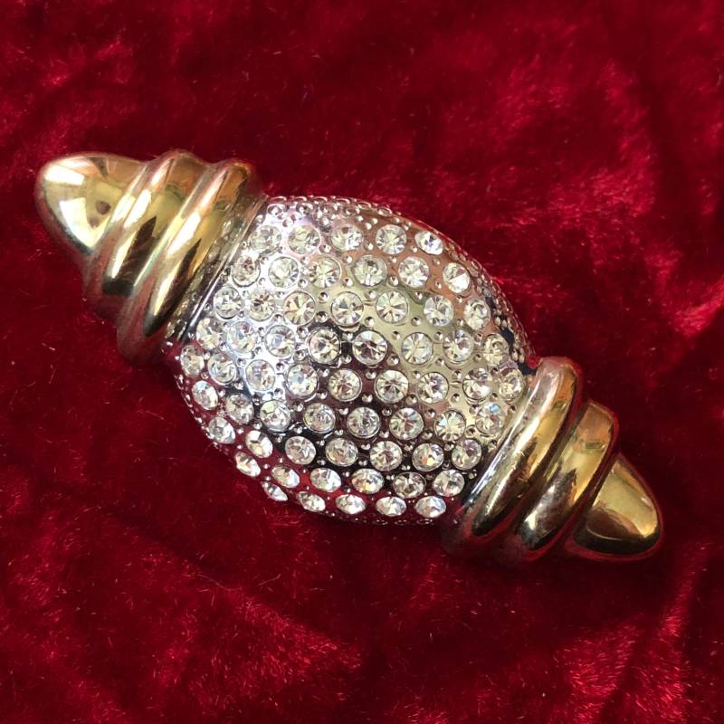 12K Gold Plättchen Pave Crystal Brosche Von Pci - Glitzer Strass Pin von TheWickedGarden