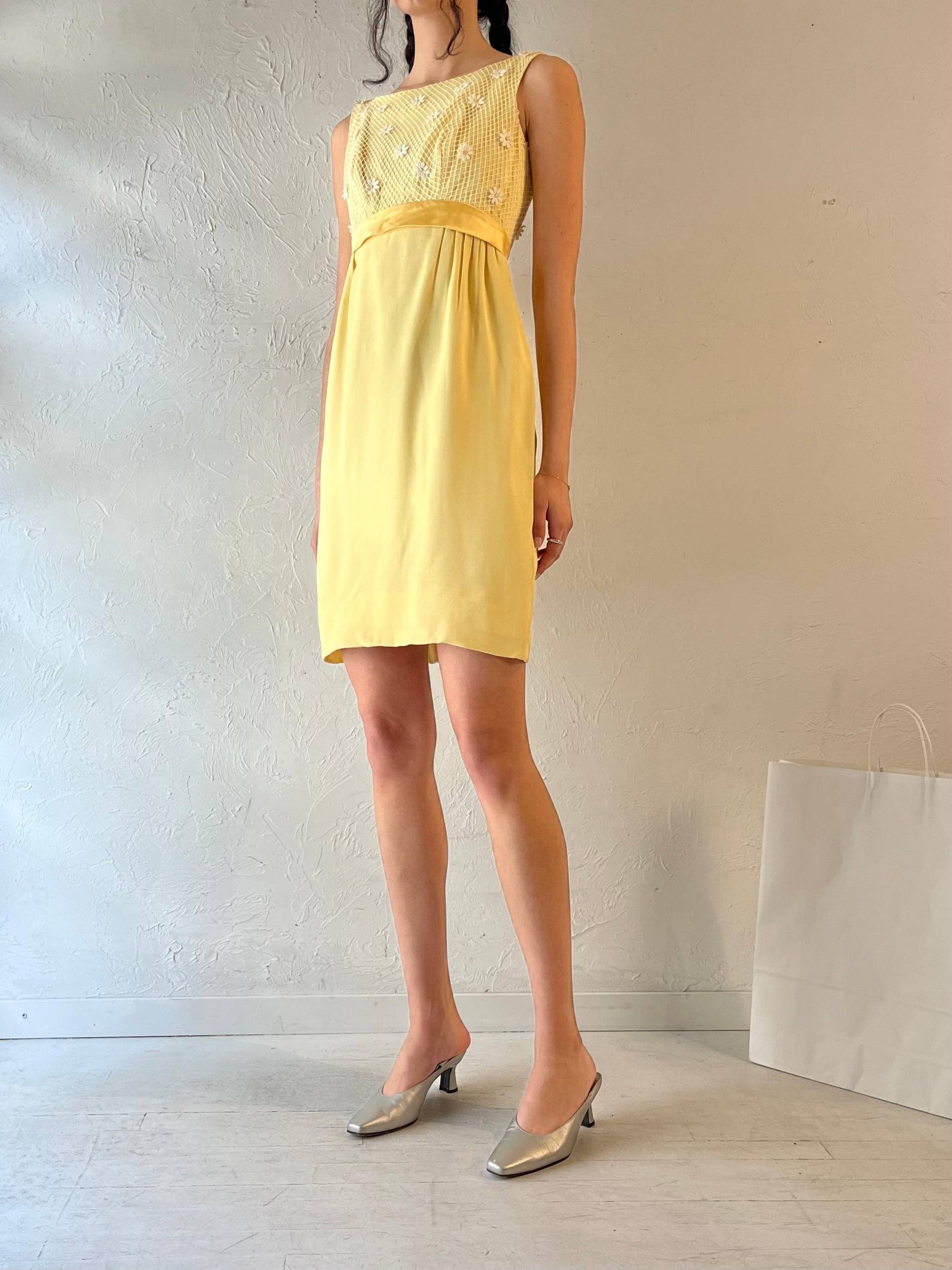 60S Handmade Gelbes Mini Kleid/Small von TheWildHoneyShop