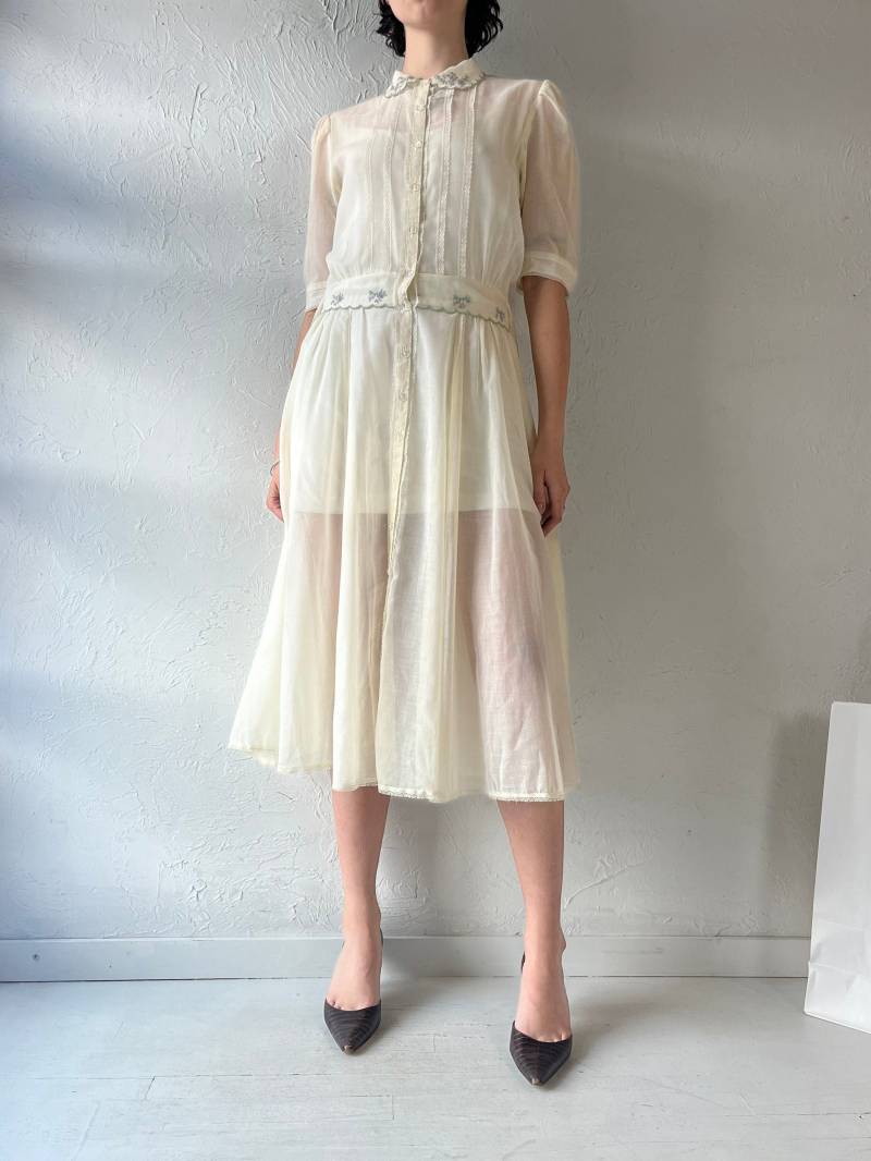 70Er Jahre "Gunne Sax' Transparentes Baumwoll Kleid von TheWildHoneyShop