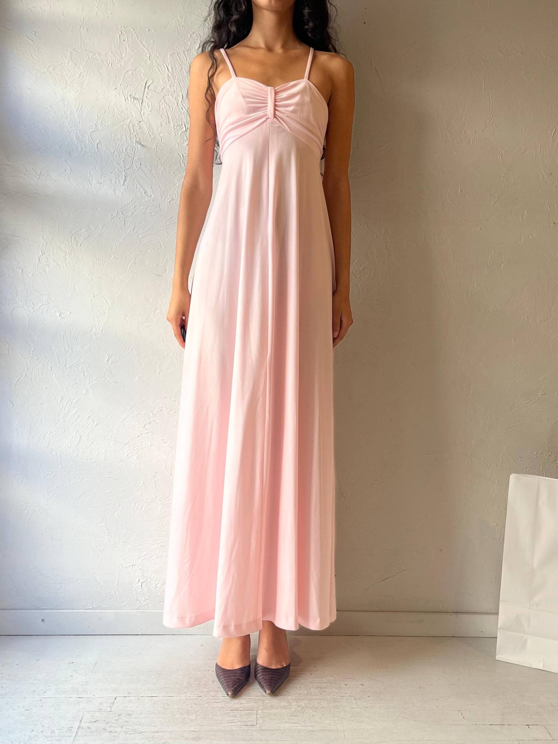 70Er Jahre Langes Rosa Abendkleid/Small von TheWildHoneyShop