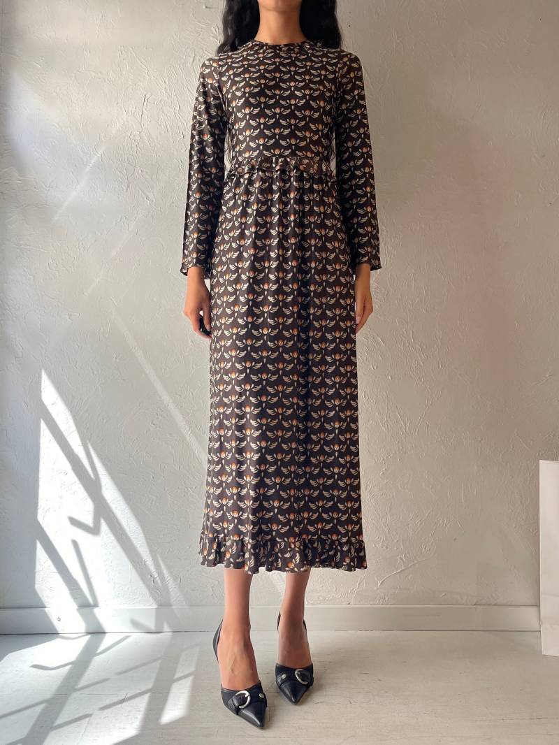 70Er Langarm Engels Goth Maxi Kleid/Small von TheWildHoneyShop