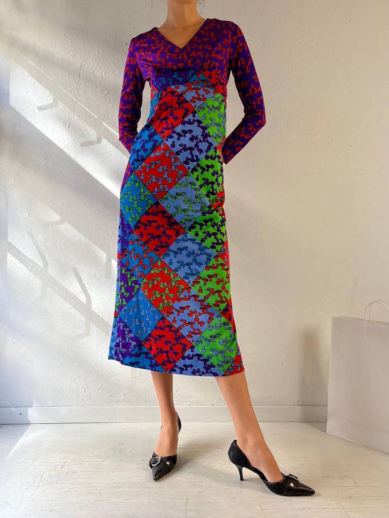 70S Handmade Retro Pilz Print Kleid/Small von TheWildHoneyShop