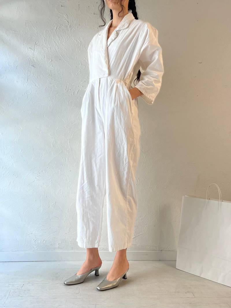 70S "Honey Fashions' Overall in Weiß/Medium von TheWildHoneyShop