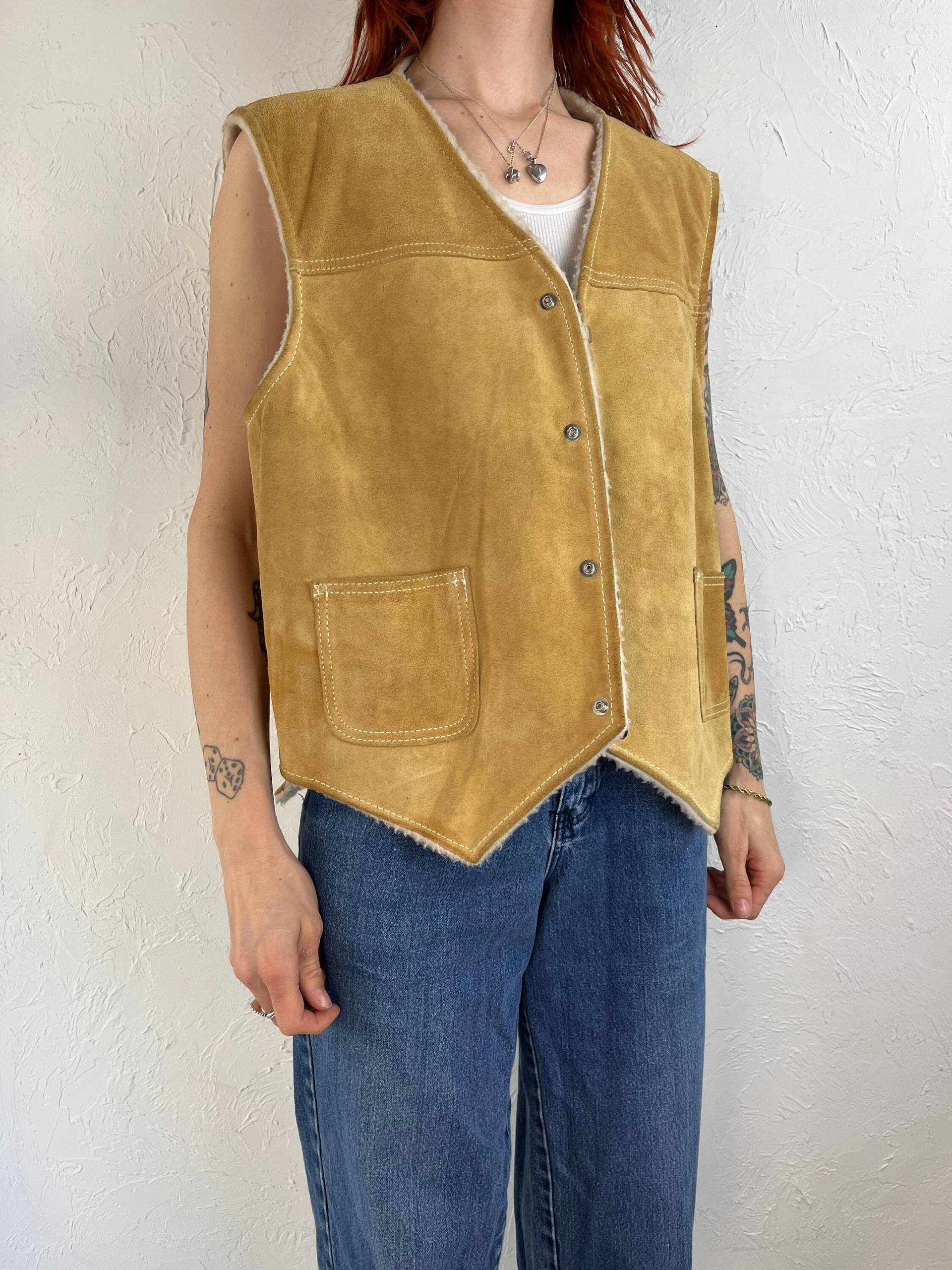 80Er 90Er "Sears' Wildleder Shearling Gefütterte Weste/Xl von TheWildHoneyShop