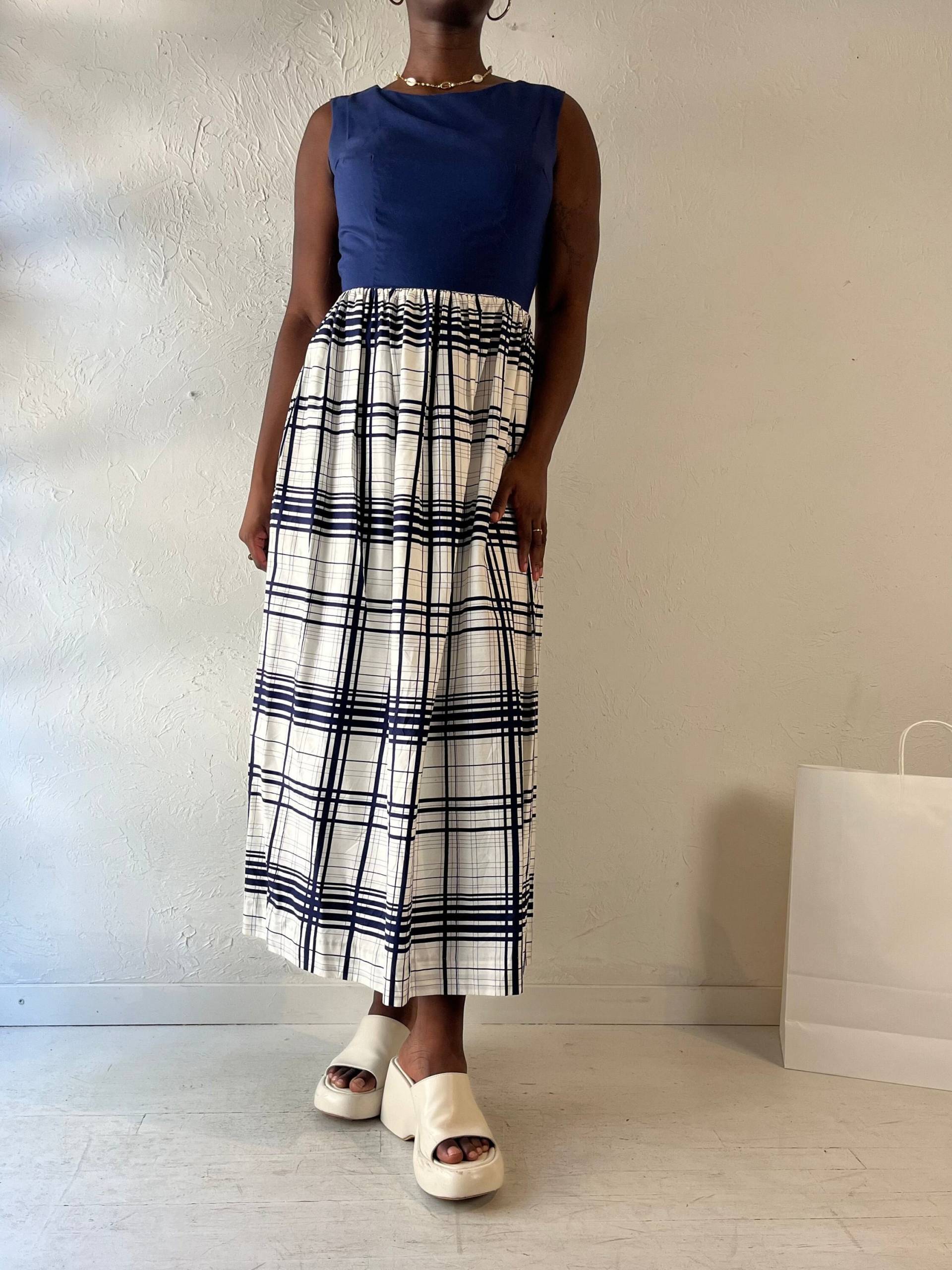 80Er Ärmelloses Midi Kleid "Dress De Ville'/Medium von TheWildHoneyShop