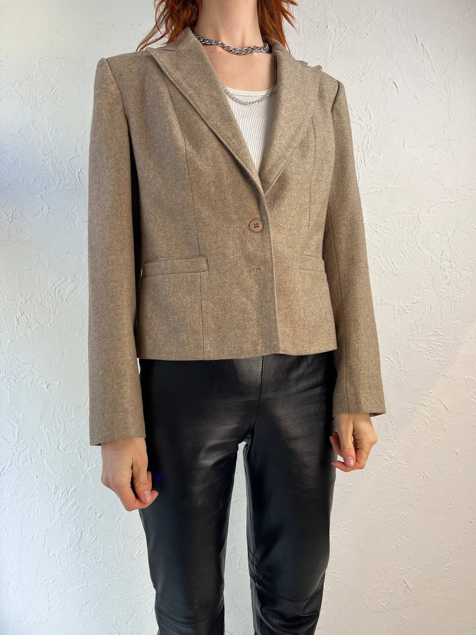80Er Jahre Beige Cropped Blazer Jacke/Small - Medium von TheWildHoneyShop