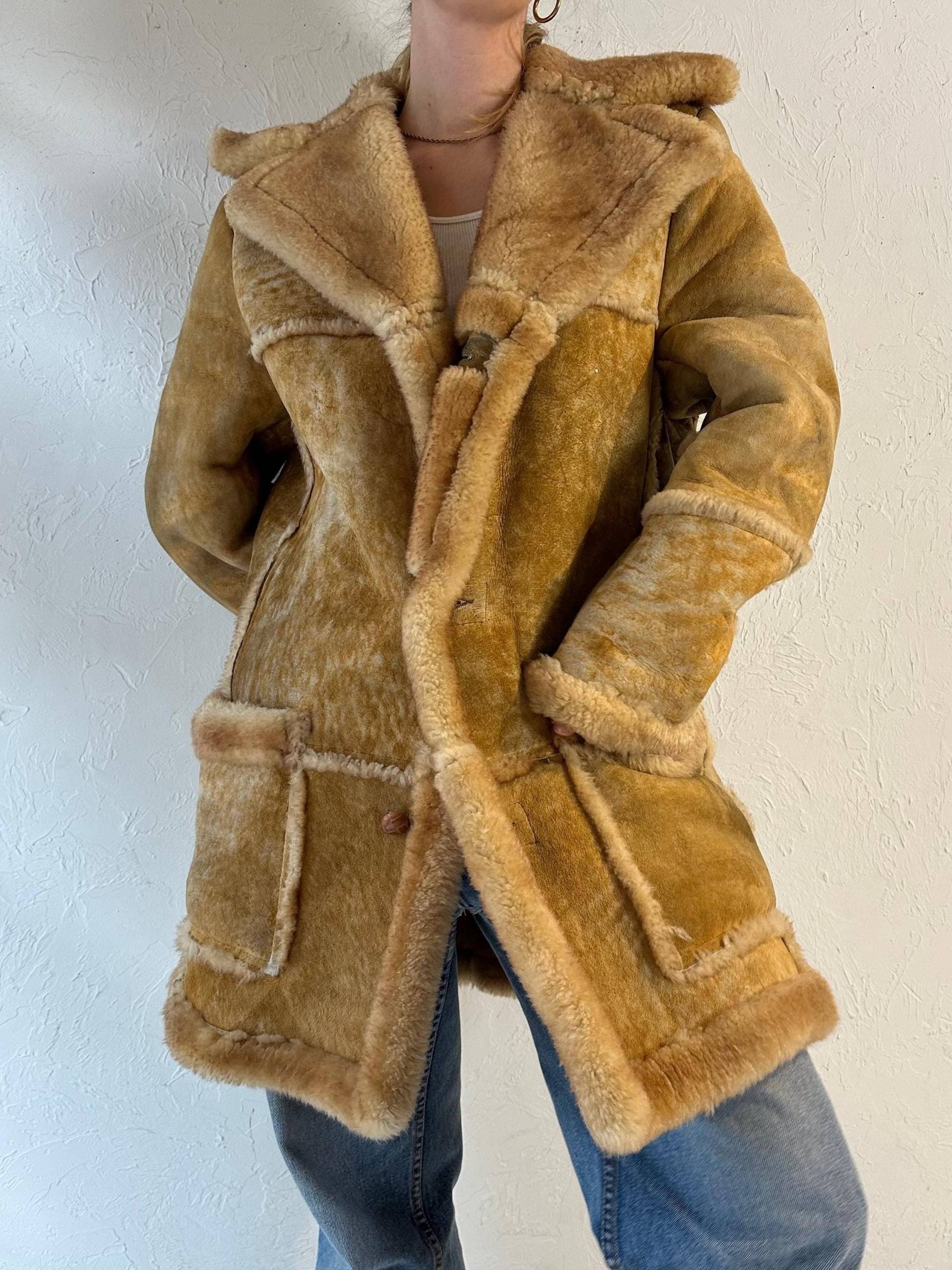 80Er Jahre "Boutique Of Leathers' Lederjacke Mit Kunstfellfutter/Large von TheWildHoneyShop