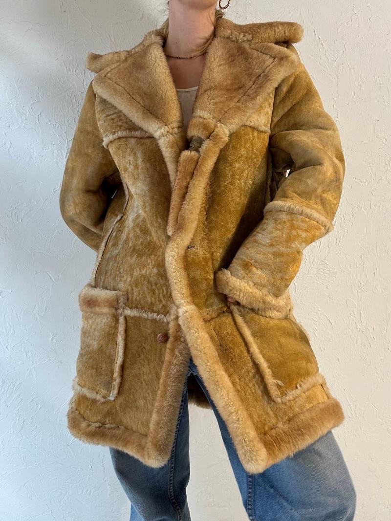 80Er Jahre "Boutique Of Leathers' Lederjacke Mit Kunstfellfutter/Large von TheWildHoneyShop