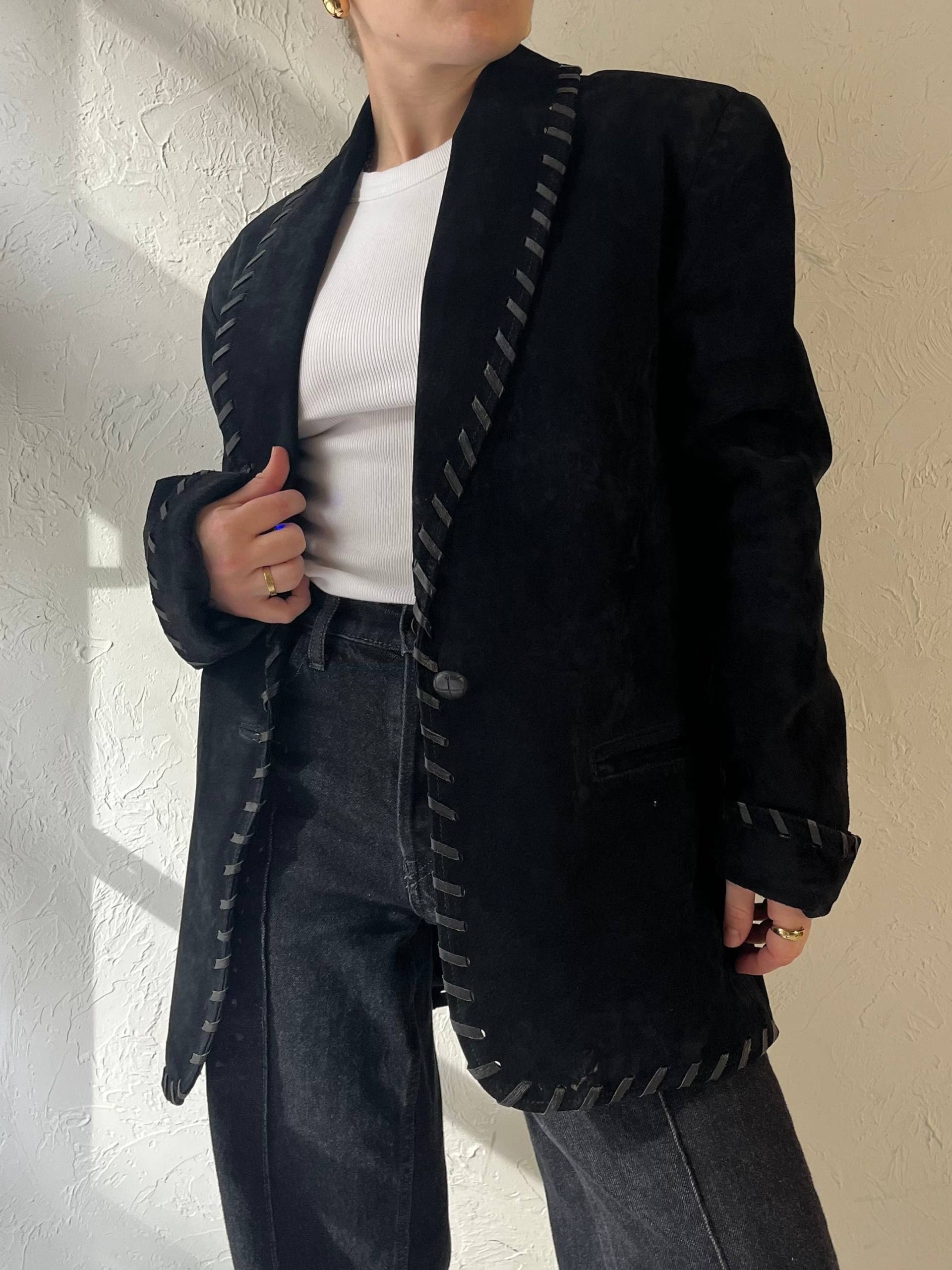 80Er Jahre "Dalmys' Oversized Schwarze Wildlederjacke/S von TheWildHoneyShop