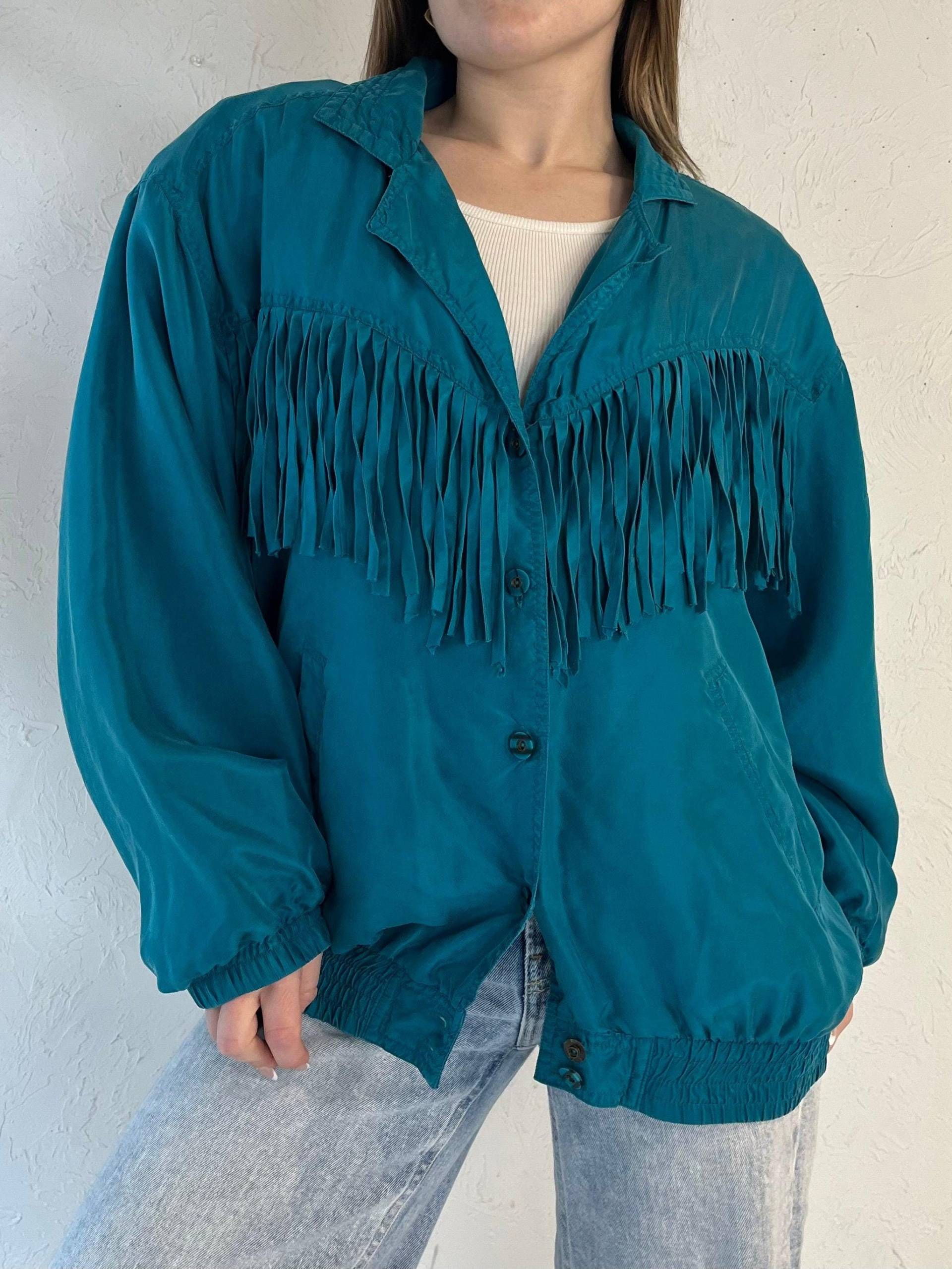 80Er Jahre Seiden Fringe Jacke/Medium von TheWildHoneyShop