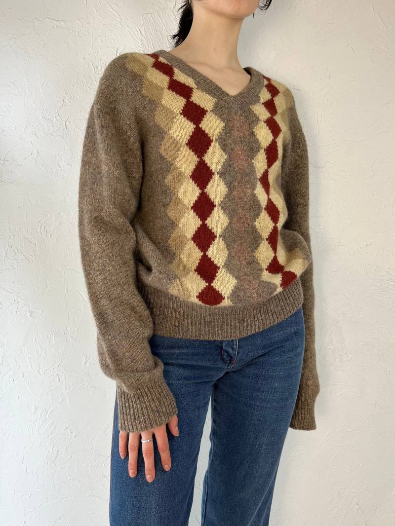 80Er Jahre "The Bay' Pullover Mit Argyle Muster/Medium von TheWildHoneyShop
