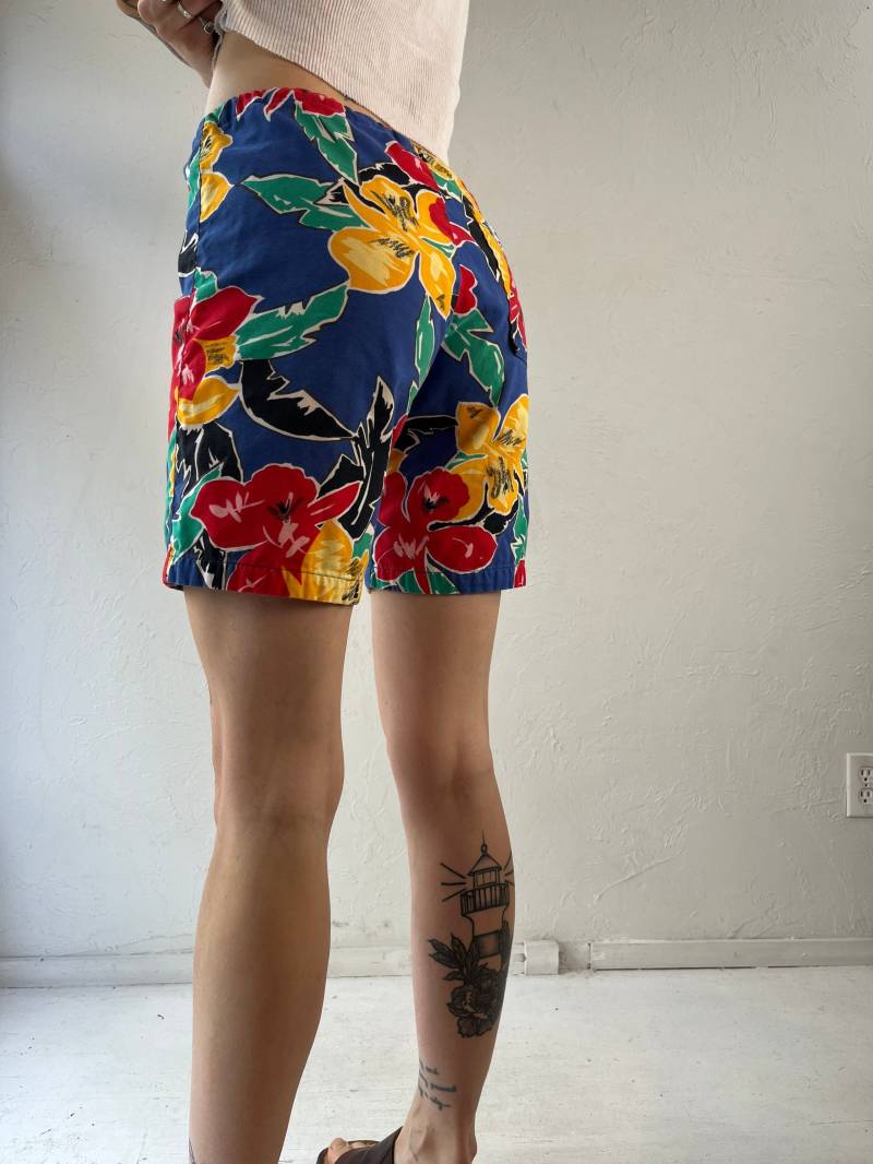 80Er Jahre "Surf Line Hawaii' Original Jams Jams World Floral Print Board Shorts/X-Kleine von TheWildHoneyShop
