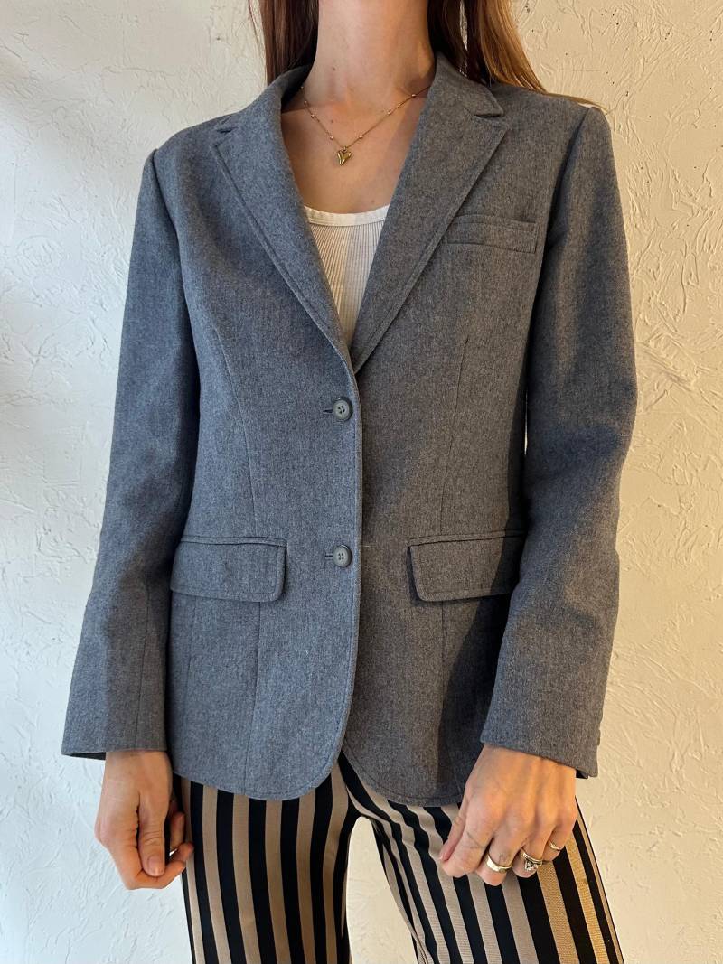 80S "Pendleton' Grauer Woll-Blazer/Small von TheWildHoneyShop