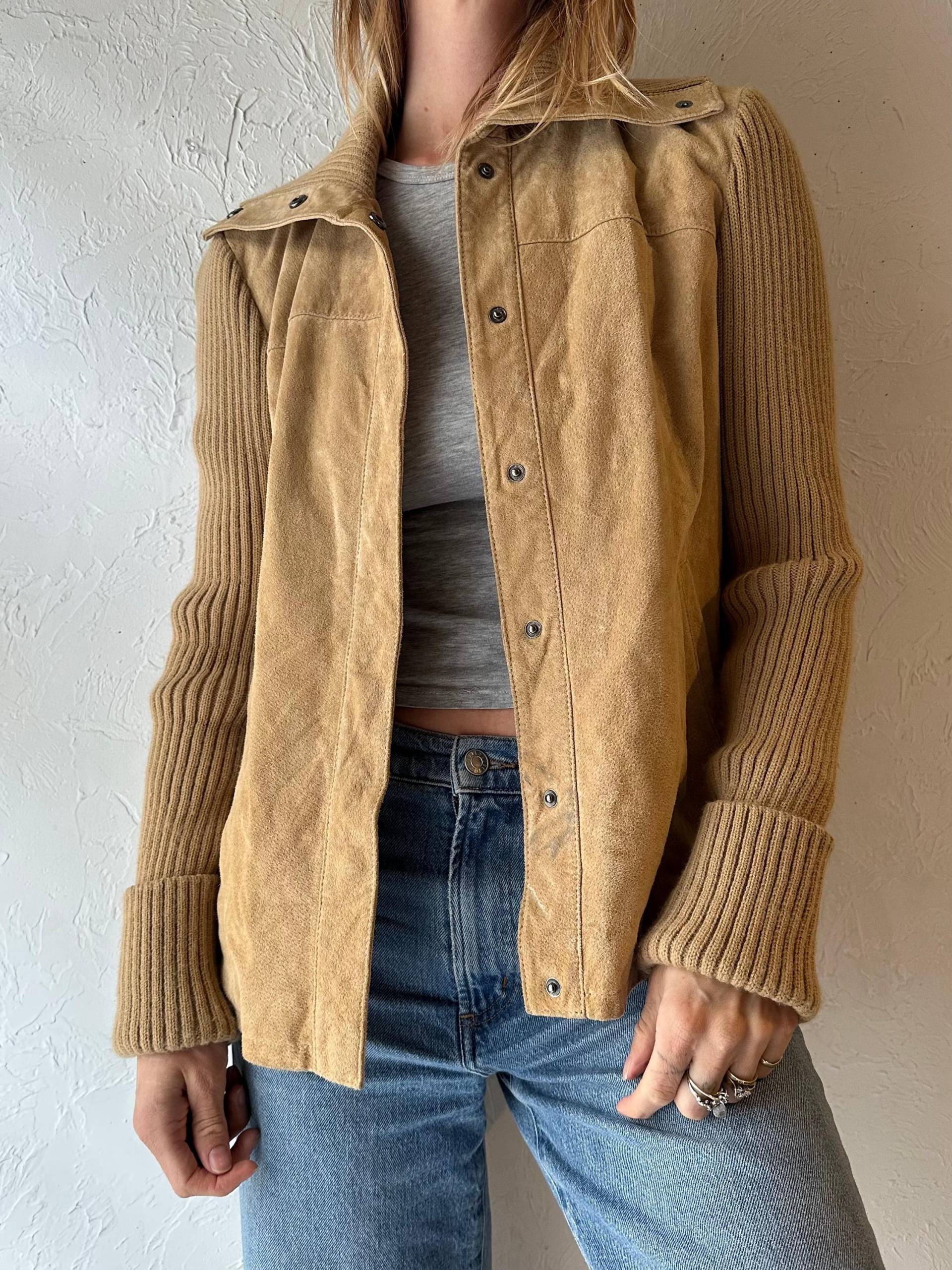 90Er Jahre " Bum Beige Strick Jacke/Medium von TheWildHoneyShop