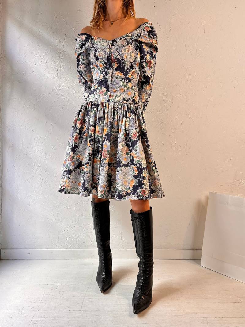90Er Jahre "Highlite' Abendkleid Blümchen Print/Small von TheWildHoneyShop