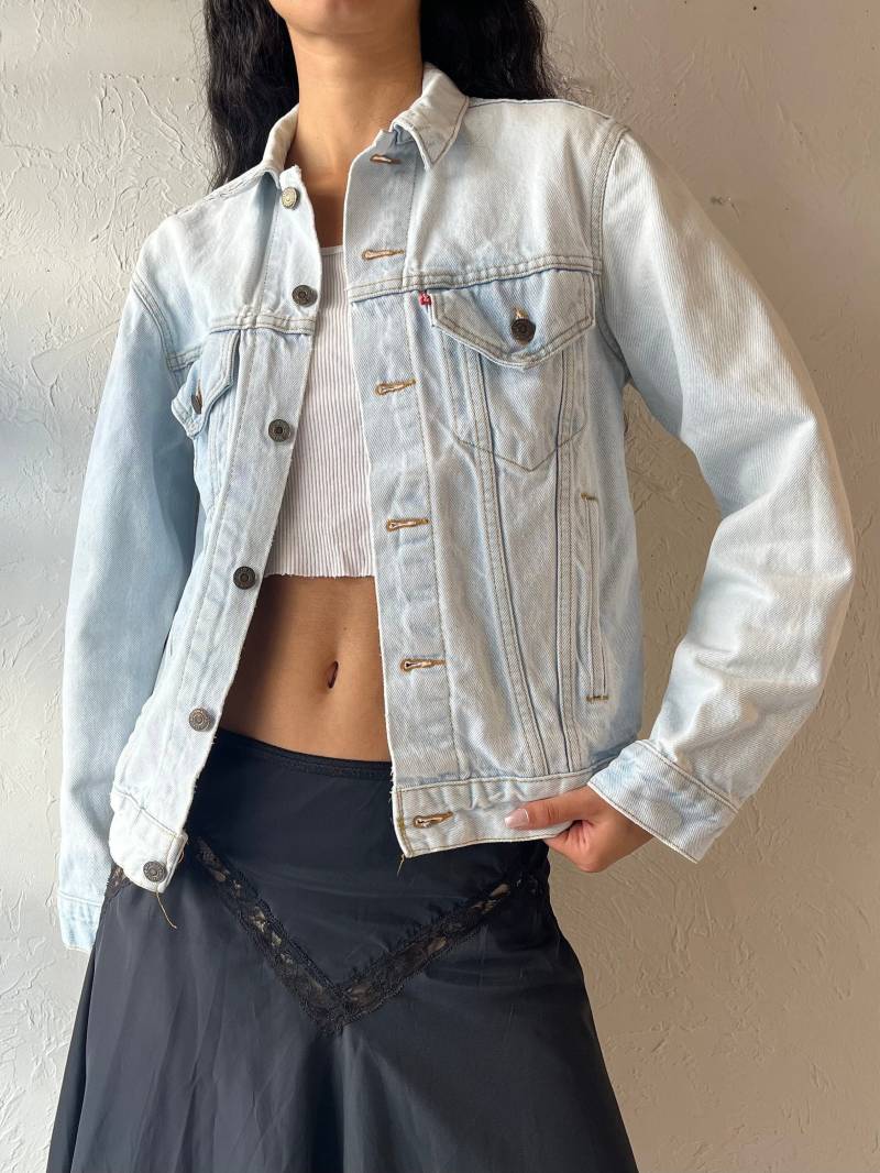 90Er Jahre Jeansjacke "Levis' Light Wash/Made in Usa S von TheWildHoneyShop
