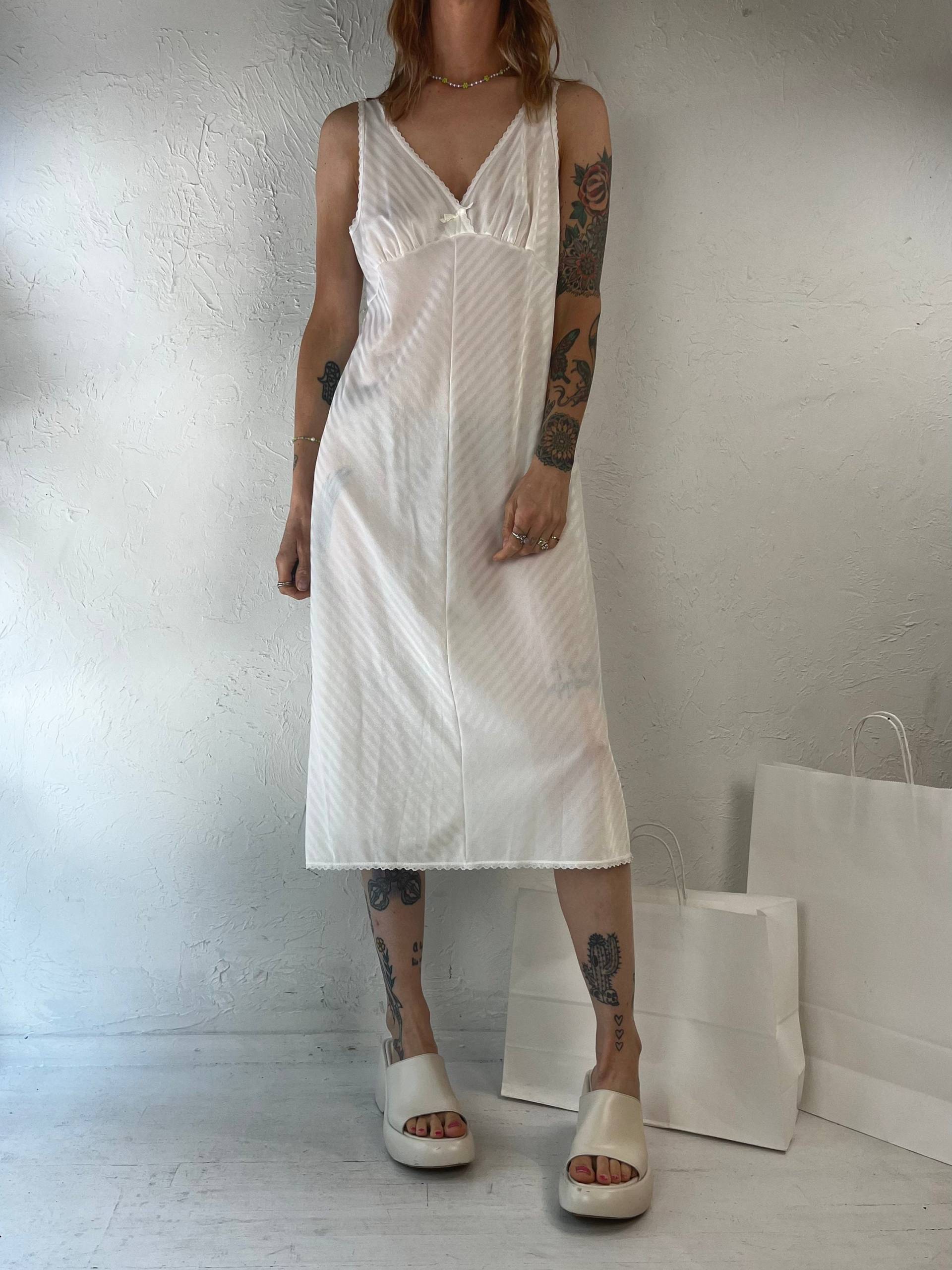 90Er Jahre "Kayser' Nylon Slip Dress/Medium von TheWildHoneyShop