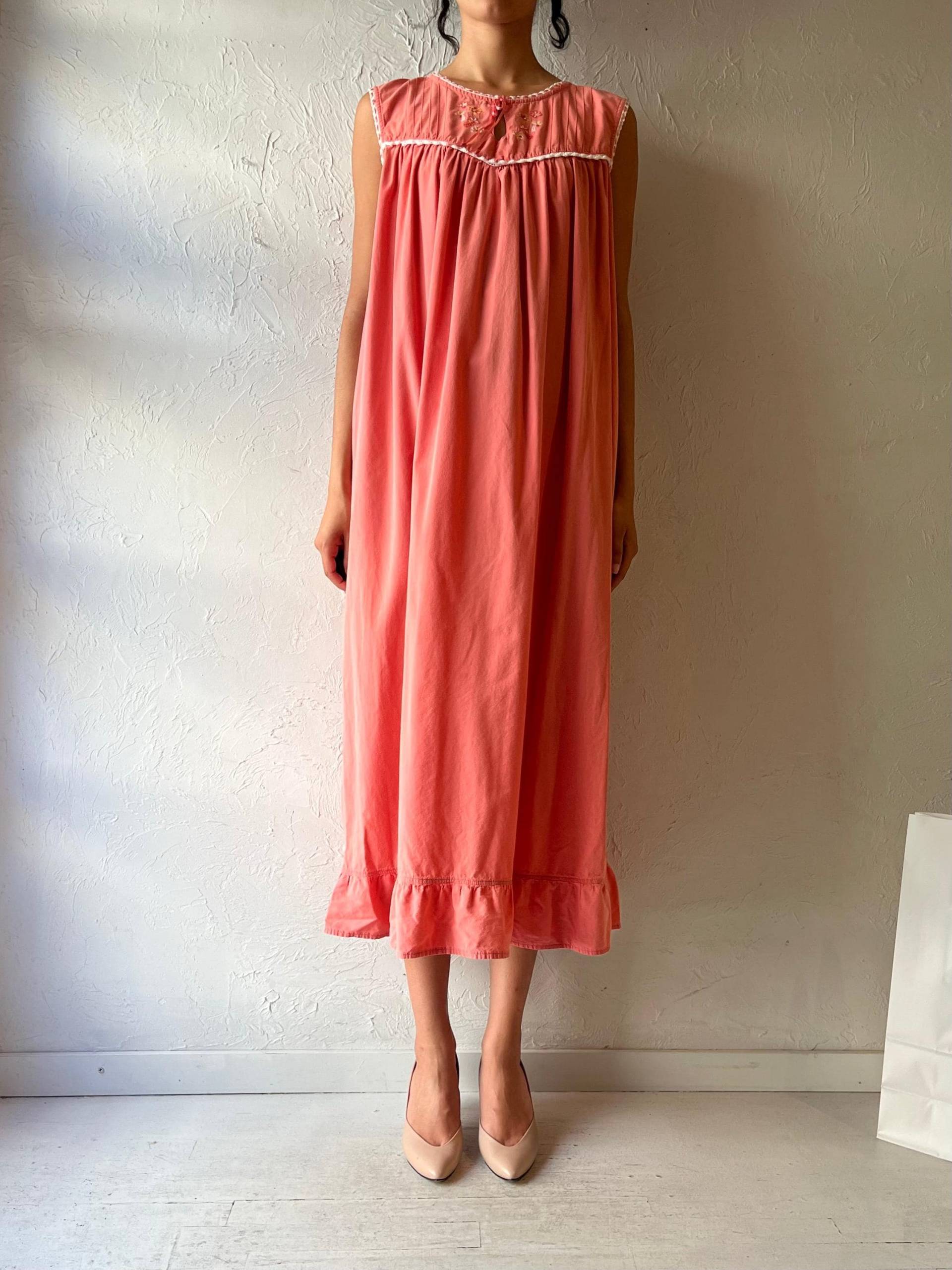 90Er Jahre "Ps Intim' Pinkes Baumwoll Kleid/Medium von TheWildHoneyShop