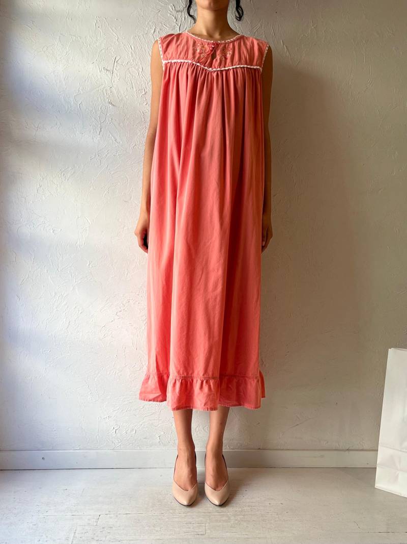 90Er Jahre "Ps Intim' Pinkes Baumwoll Kleid/Medium von TheWildHoneyShop