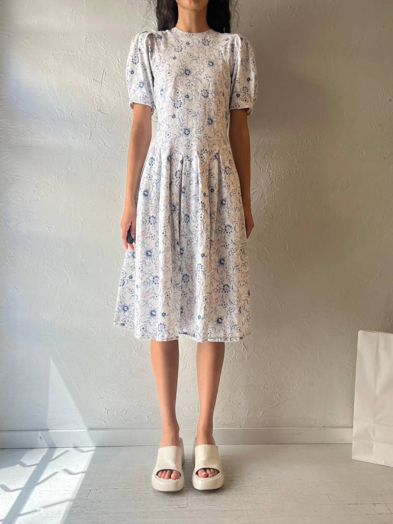 90S "Byer Too' Weißes Kleid Mit Puffärmeln/Medium von TheWildHoneyShop