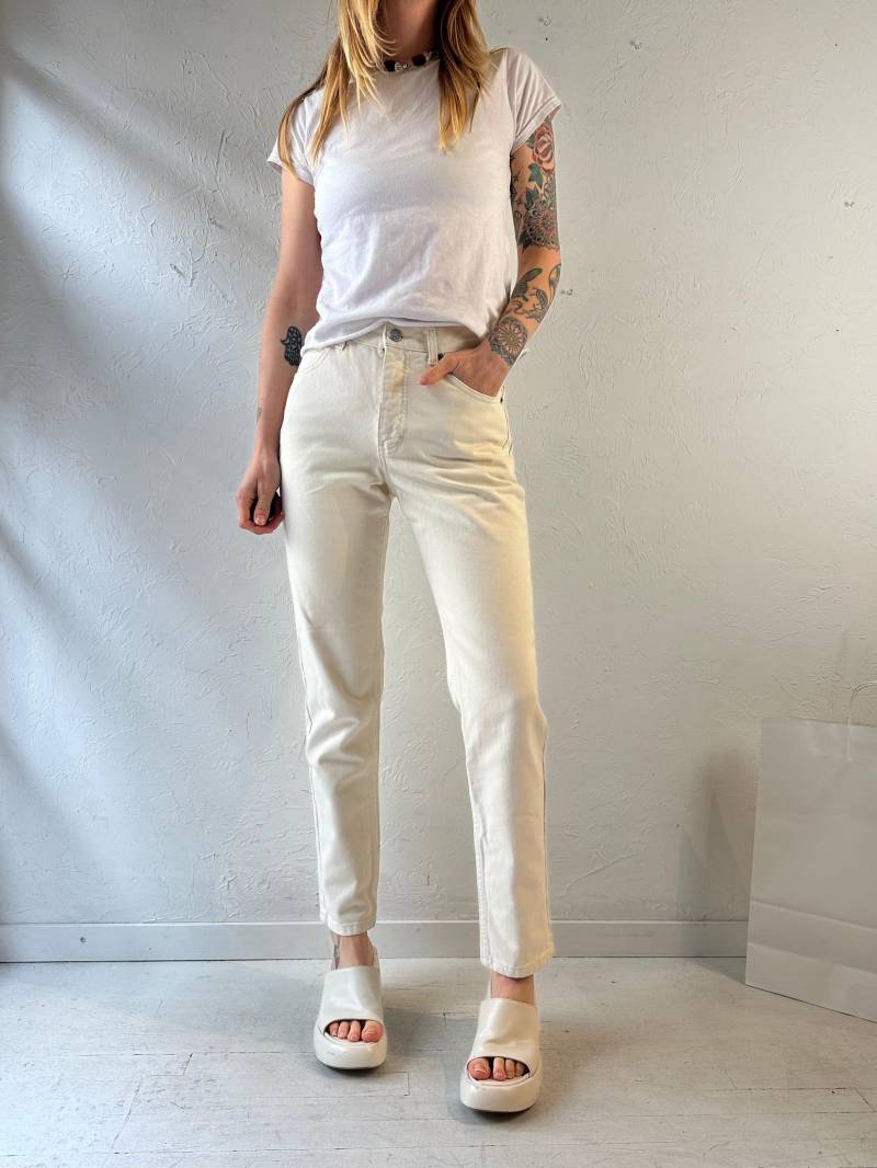 90S "Calvin Klein" Cream Jeans/Union Made Small von TheWildHoneyShop