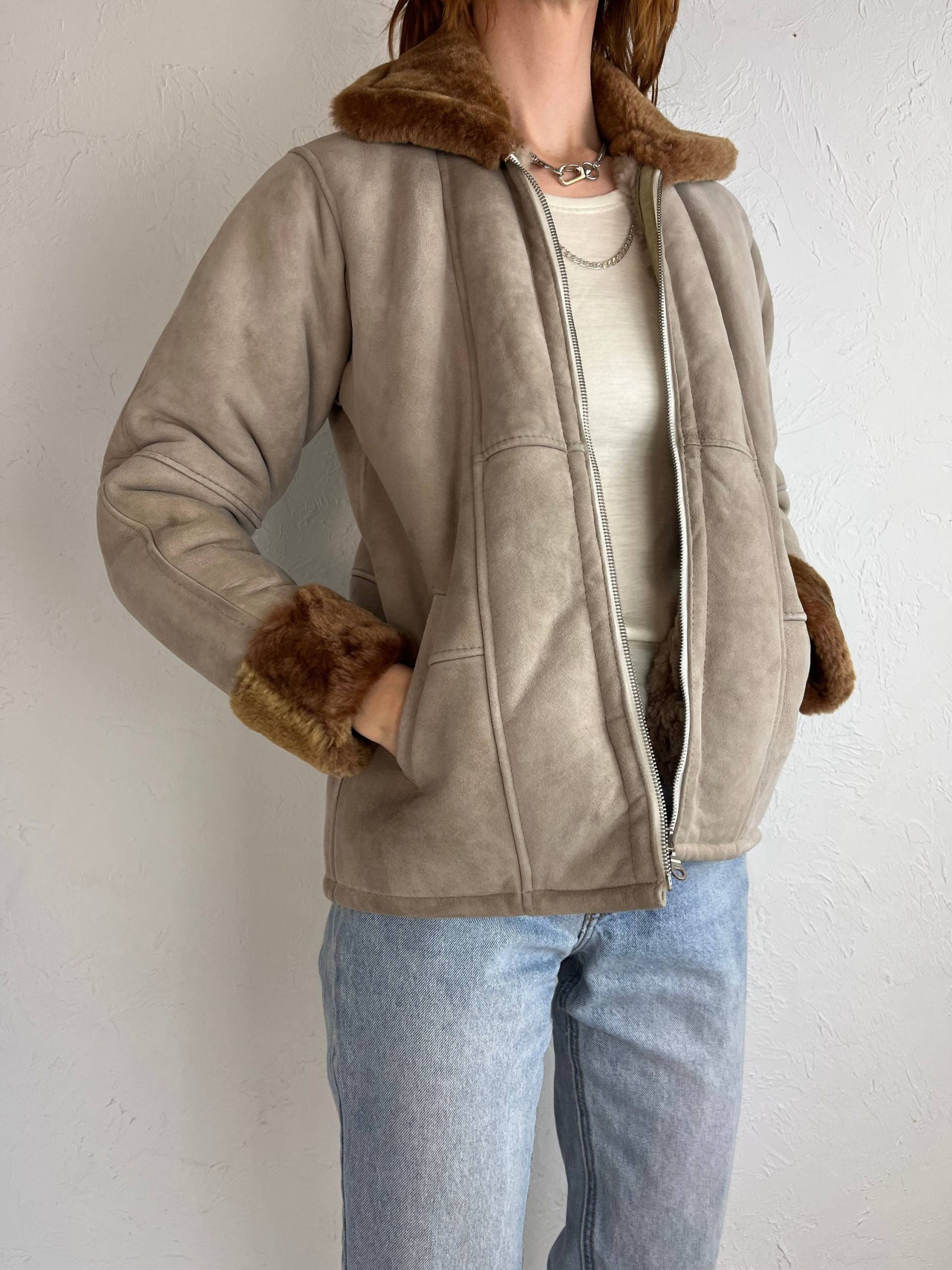 90S Handgemachte Wildleder Shearling Jacke/Xs von TheWildHoneyShop