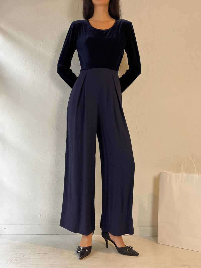 90S "Jessica Howard' Jumpsuit in Marineblau/Medium von TheWildHoneyShop