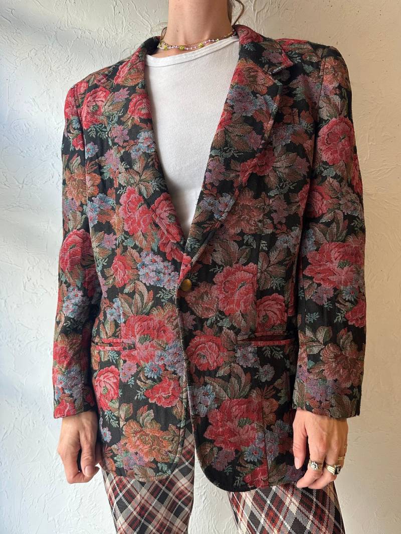 90S "Liz Wear' Florale Blazer Jacke/Large von TheWildHoneyShop